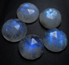 16 - 17mm - 5pcs - AA high Quality Rainbow Moonstone Super Sparkle Rose Cut Faceted Round -Each Pcs Full Flashy Gorgeous Fire